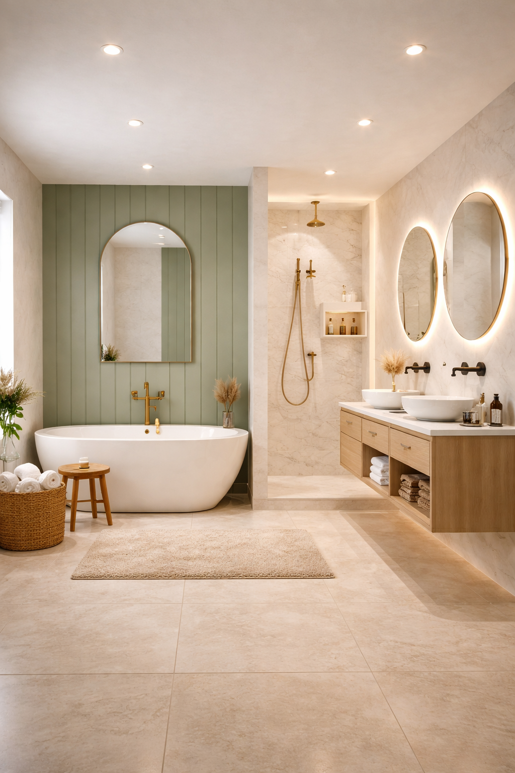 Płytki w kuchni i gres na podłodze